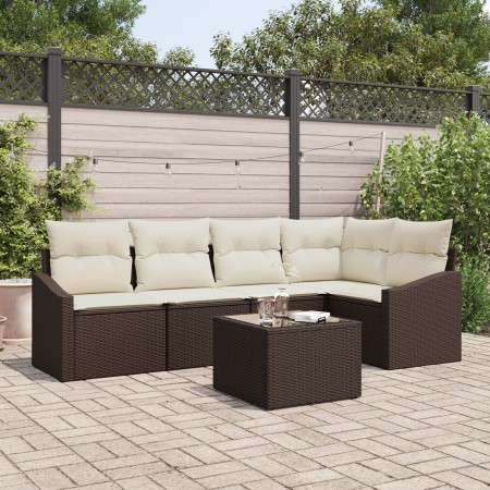 Conjunto de Comedor de Jardín de 5 Piezas con Cojines Gris Ratán PE | Foro24.es | Tu tienda online para hogar, jardín y más Foro24.es