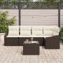 Conjunto de Comedor de Jardín de 5 Piezas con Cojines Gris Ratán PE | Foro24.es | Tu tienda online para hogar, jardín y más Foro24.es