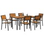 Conjunto de Comedor de Jardín 7 pcs Negro en Mesas de jardín | Comprar online en Foru.es
