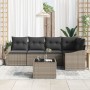 Conjunto de Comedor de Jardín de 5 Piezas con Cojines Ratán Poliratán Negro de , Sofás de exterior - Ref: Foro24-3355398, Pre...