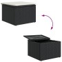 Conjunto de Comedor de Jardín de 6 Piezas con Cojines Ratán Sintético Negro | Foro24.es | Tu tienda online para hogar, jardín y más Foro24.es