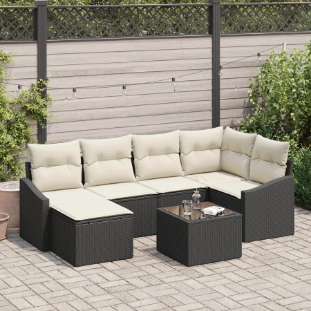 Set de Comedor de Jardín de 6 Piezas con Cojines de Rattan Marrón | Foro24.es | Tu tienda online para hogar, jardín y más Foro24.es