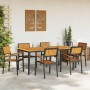 Conjunto de Comedor de Jardín 7 pcs Negro en Mesas de jardín | Comprar online en Foru.es
