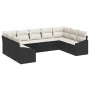 Conjunto de Comedor de 9 Piezas con Cojines Negro Ratán Sintético | Foro24.es | Tu tienda online para hogar, jardín y más Foro24.es