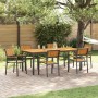 Conjunto de Comedor de Jardín 7 pcs Negro en Mesas de jardín | Comprar online en Foru.es