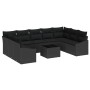 Juego de Comedor de Jardín de 10 Piezas con Cojines de Ratán Poliéster Beige de , Sofás de exterior - Ref: Foro24-3355562, Pr...