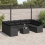 Juego de Comedor de Jardín de 10 Piezas con Cojines de Ratán Poliéster Beige de , Sofás de exterior - Ref: Foro24-3355562, Pr...