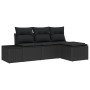 Juego de Sofá de Jardín de 4 Piezas con Cojines Negro Poliratán de , Sofás de exterior - Ref: Foro24-3355682, Precio: 313,22 ...