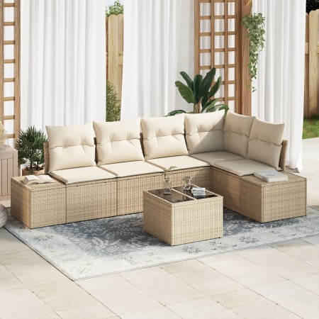 Juego de Sofá de Jardín de 6 Piezas con Cojines Ratán Sintético Marrón de , Sofás de exterior - Ref: Foro24-3355740, Precio: ...