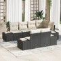 Set de Sofás de Jardín de 7 Piezas con Cojines Negro Poliratán | Foro24.es | Tu tienda online para hogar, jardín y más Foro24.es