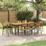 Conjunto de Comedor de Jardín 9 pcs Negro en Mesas de jardín | Comprar online en Foru.es