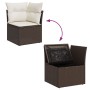Conjunto de sofá de jardín de 7 piezas con almohadas Ratán Poliéster Marrón | Foro24.es | Tu tienda online para hogar, jardín y más Foro24.es