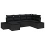Juego de sofá de jardín de 6 piezas con cojines de ratán negro de , Sofás de exterior - Ref: Foro24-3355802, Precio: 448,64 €...