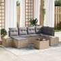 Conjunto de Sofá de Jardín de 7 Piezas con Cojines Poliratán Negro de , Sofás de exterior - Ref: Foro24-3355809, Precio: 509,...