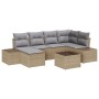 Conjunto de Sofá de Jardín de 7 Piezas con Cojines Poliratán Negro de , Sofás de exterior - Ref: Foro24-3355809, Precio: 509,...
