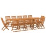 Set de comedor para jardín 13 piezas madera maciza de acacia de vidaXL, Conjuntos de jardín - Ref: Foro24-3086991, Precio: 1,...