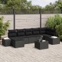 Juego de Sofá de Jardín de 8 Piezas con Cojines de Ratán Poliéster Beige de , Sofás de exterior - Ref: Foro24-3355832, Precio...