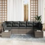 Conjunto de Sofá de Jardín de 7 Piezas con Cojines Gris Poliratán | Foro24.es | Tu tienda online para hogar, jardín y más Foro24.es