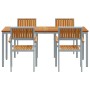 Conjunto de Comedor de Jardín 5 pcs Gris en Mesas de jardín | Comprar online en Foru.es