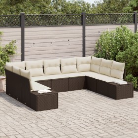 Comprar Juego de sofá de jardín de 9 piezas con