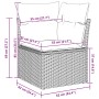 Conjunto de Sofá de Jardín de 9 Piezas con Cojines Beige Ratán Poliéster de , Sofás de exterior - Ref: Foro24-3355889, Precio...
