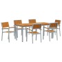 Conjunto de Comedor de Jardín 7 pcs Gris en Mesas de jardín | Comprar online en Foru.es