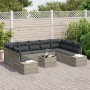 Conjunto de Sofás de Jardín de 10 Piezas con Cojines de Ratán Gris | Foro24.es | Tu tienda online para hogar, jardín y más Foro24.es