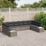 Set de Sofá de Jardín de 10 Piezas con Cojines Gris Poliratán | Foro24.es | Tu tienda online para hogar, jardín y más Foro24.es