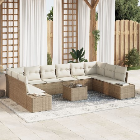Conjunto de Sofás de Jardín de 11 Piezas con Cojines Marrón Poliratán de , Sofás de exterior - Ref: Foro24-3355920, Precio: 7...