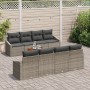 Conjunto de Sofás de Jardín de 7 piezas con Cojines Gris Poliratán | Foro24.es | Tu tienda online para hogar, jardín y más Foro24.es
