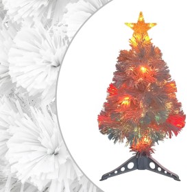 Árbol de Navidad artificial con luces fibra óptica blanco 64 cm en Decoración Festiva y Estacional | Comprar online en Foru.es