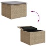 Conjunto de Sofá de Jardín de 6 Piezas con Cojines Beige Ratán Sintético Acacia | Foro24.es | Tu tienda online para hogar, jardín y más Foro24.es