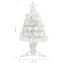 Árbol de Navidad artificial con luces fibra óptica blanco 64 cm en Decoración Festiva y Estacional | Comprar online en Foru.es