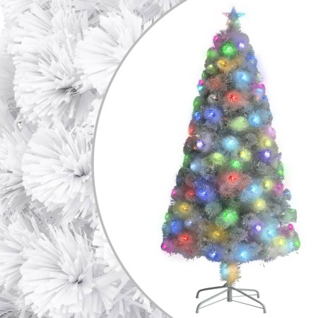 Árbol de Navidad artificial con luces fibra óptica blanco 120cm en Decoración Festiva y Estacional | Comprar online en Foru.es