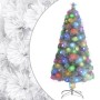 Árbol de Navidad artificial con luces fibra óptica blanco 120cm en Decoración Festiva y Estacional | Comprar online en Foru.es
