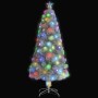 Árbol de Navidad artificial con luces fibra óptica blanco 150cm en Decoración Festiva y Estacional | Comprar online en Foru.es