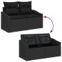 Conjunto de Sofá de Jardín de 7 Piezas con Cojines Negro Poliratán Acacia de , Sofás de exterior - Ref: Foro24-3356525, Preci...