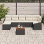 Juego de Sofás de Jardín de 8 Piezas con Cojines Negro Rattan Sintético Acacia | Foro24.es | Tu tienda online para hogar, jardín y más Foro24.es
