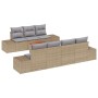 Juego de Sofá de Jardín de 8 Piezas con Cojines Beige de Poliratán Acacia de , Sofás de exterior - Ref: Foro24-3356586, Preci...