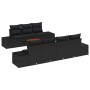 Set de Sofás de Jardín de 8 Piezas con Cojines Negro Poliratán Acacia de , Sofás de exterior - Ref: Foro24-3356588, Precio: 5...