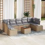 Conjunto de Sofás de Jardín de 8 Piezas con Cojines Beige de Ratán Sintético de , Sofás de exterior - Ref: Foro24-3356593, Pr...