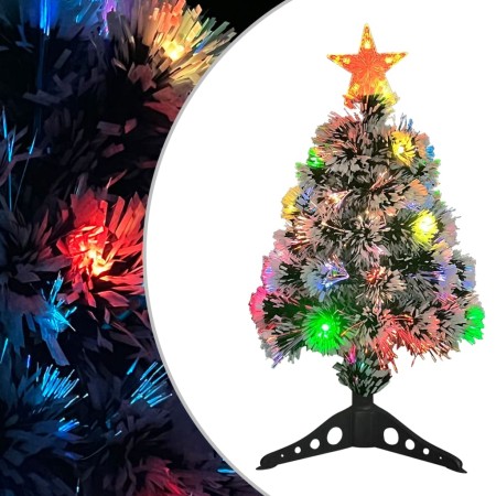 Árbol de Navidad con luces fibra óptica blanco y azul 64 cm en Decoración Festiva y Estacional | Comprar online en Foru.es