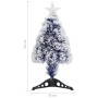 Árbol de Navidad con luces fibra óptica blanco y azul 64 cm en Decoración Festiva y Estacional | Comprar online en Foru.es