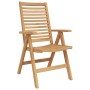 Set de Comedor de Jardín de 5 Piezas Plegable Madera Maciza de Teca, Sillas de Jardín 2 pcs Madera Maciza de Teca de , Mesas ...