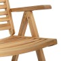 Set de Comedor de Jardín de 5 Piezas Plegable Madera Maciza de Teca, Sillas de Jardín 2 pcs Madera Maciza de Teca de , Mesas ...
