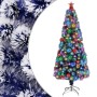 Árbol de Navidad con luces fibra óptica blanco y azul 180 cm en Decoración Festiva y Estacional | Comprar online en Foru.es