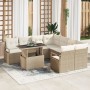 Juego de Sofá de Jardín de 9 Piezas con Cojines Beige de Ratán,  Sofá de Jardín de 2 Plazas con Almacenamiento y Cojines Beige | Foro24.es | Tu tienda online para hogar, jardín y más Foro24.es