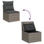 Conjunto de Sofá de Jardín de 6 Piezas con Cojines Gris Rattan Poliéster | Foro24.es | Tu tienda online para hogar, jardín y más Foro24.es