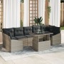 Conjunto de Sofá de Jardín de 8 Piezas con Cojines Gris Claro de Poliratán de , Sofás de exterior - Ref: Foro24-3357695, Prec...