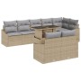 Conjunto de Sofás de Jardín de 9 Piezas con Cojines Beige Poliratán | Foro24.es | Tu tienda online para hogar, jardín y más Foro24.es